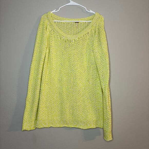 Free People Sweaters - Free People Large Neon Knit Sweater | Y2k Grunge Punk Fall